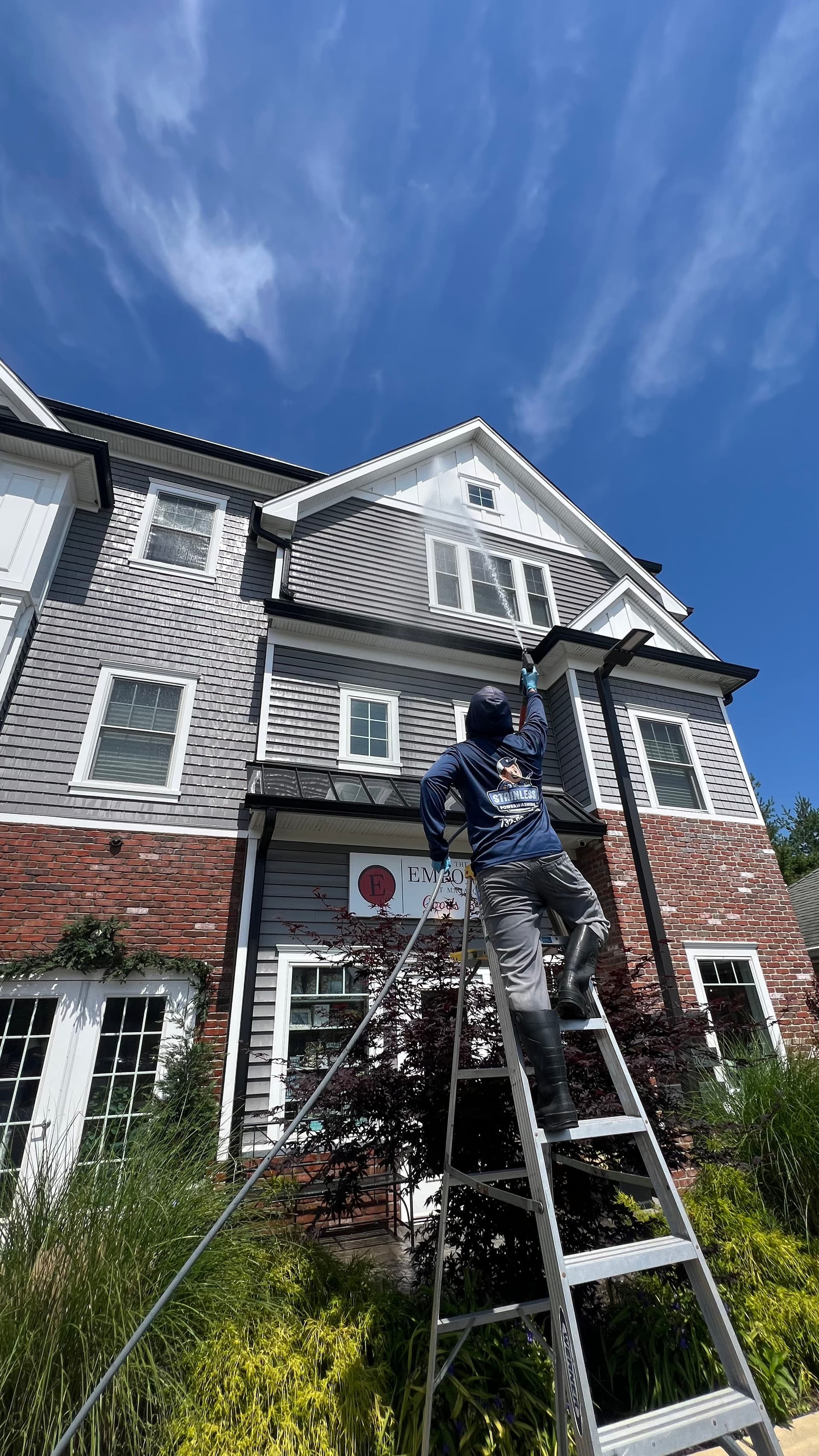 Soft Washing a Mixed-Use Building and Decks in Manasquan image