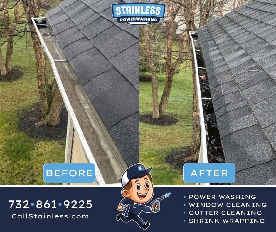 Project Clogged Gutters Holding Stagnant Water in Allentown NJ image