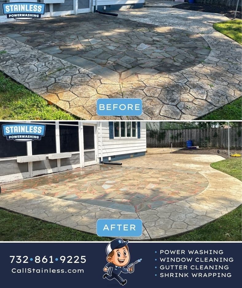 Project Flagstone Patio Power Washing in Marlboro NJ image