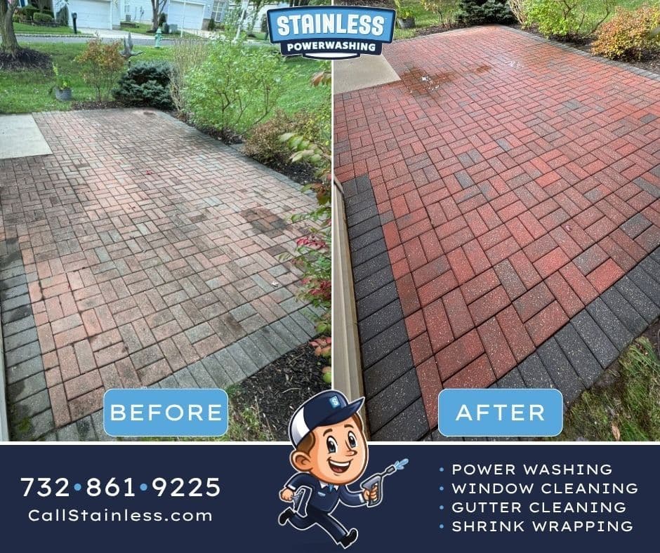 Brick Paver Driveway Cleaning in Manalapan NJ image