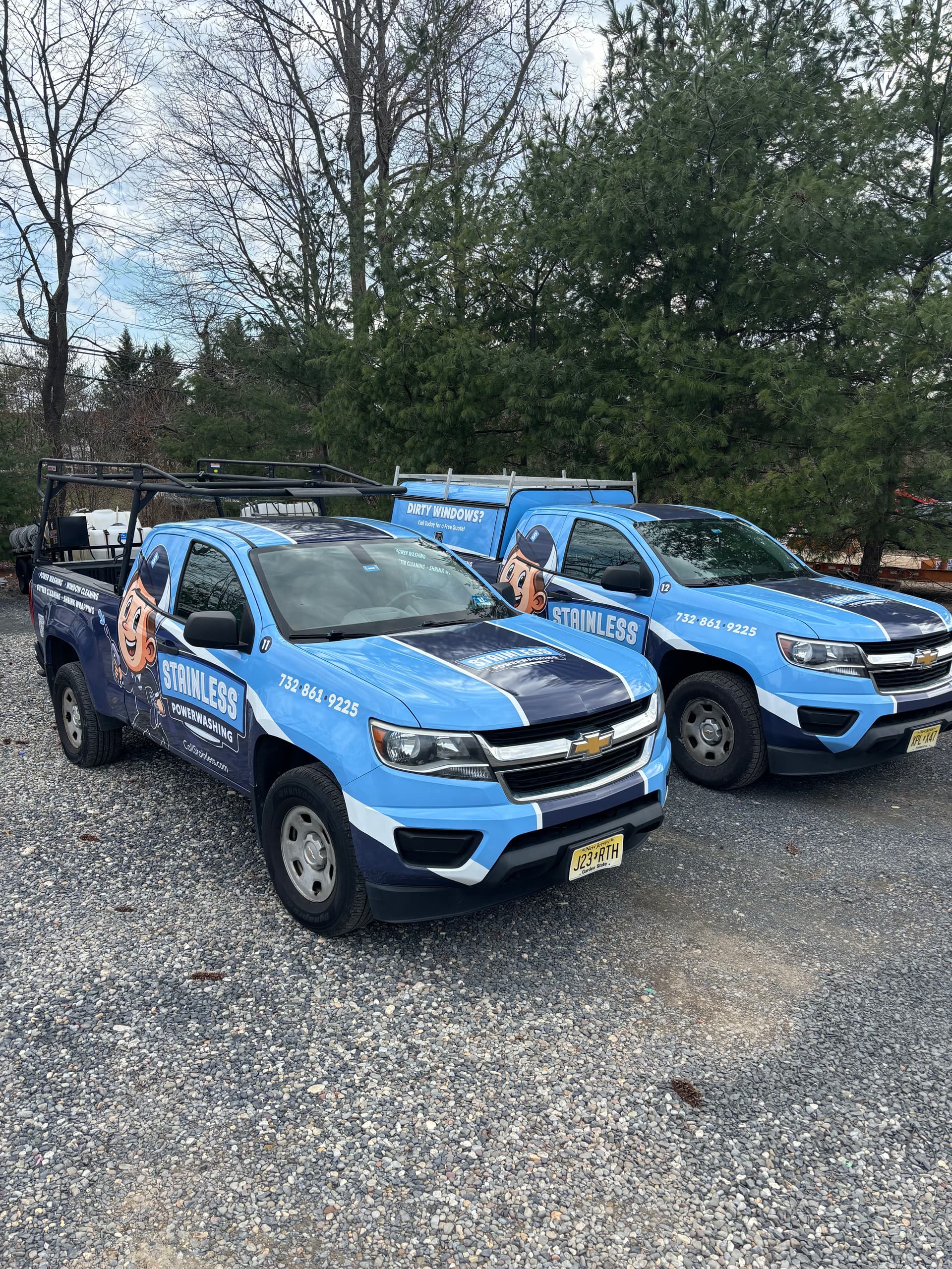 Stainless Power Washing Hits the Road with Blue Trucks image