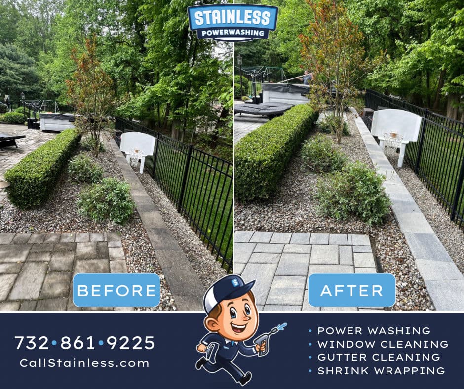 Paver Cleaning on Red Hill Road Brings Back the Color in Middletown NJ image