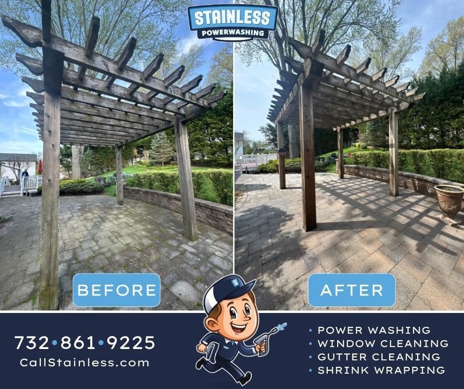 Pergola and Paver Power Wash in Red Bank NJ image