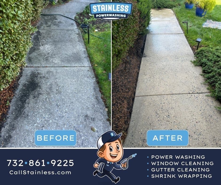 Concrete Walkway Power Washing in Long Branch NJ image