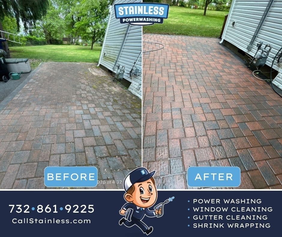 Pool Patio Paver Cleaning in Little Silver NJ image