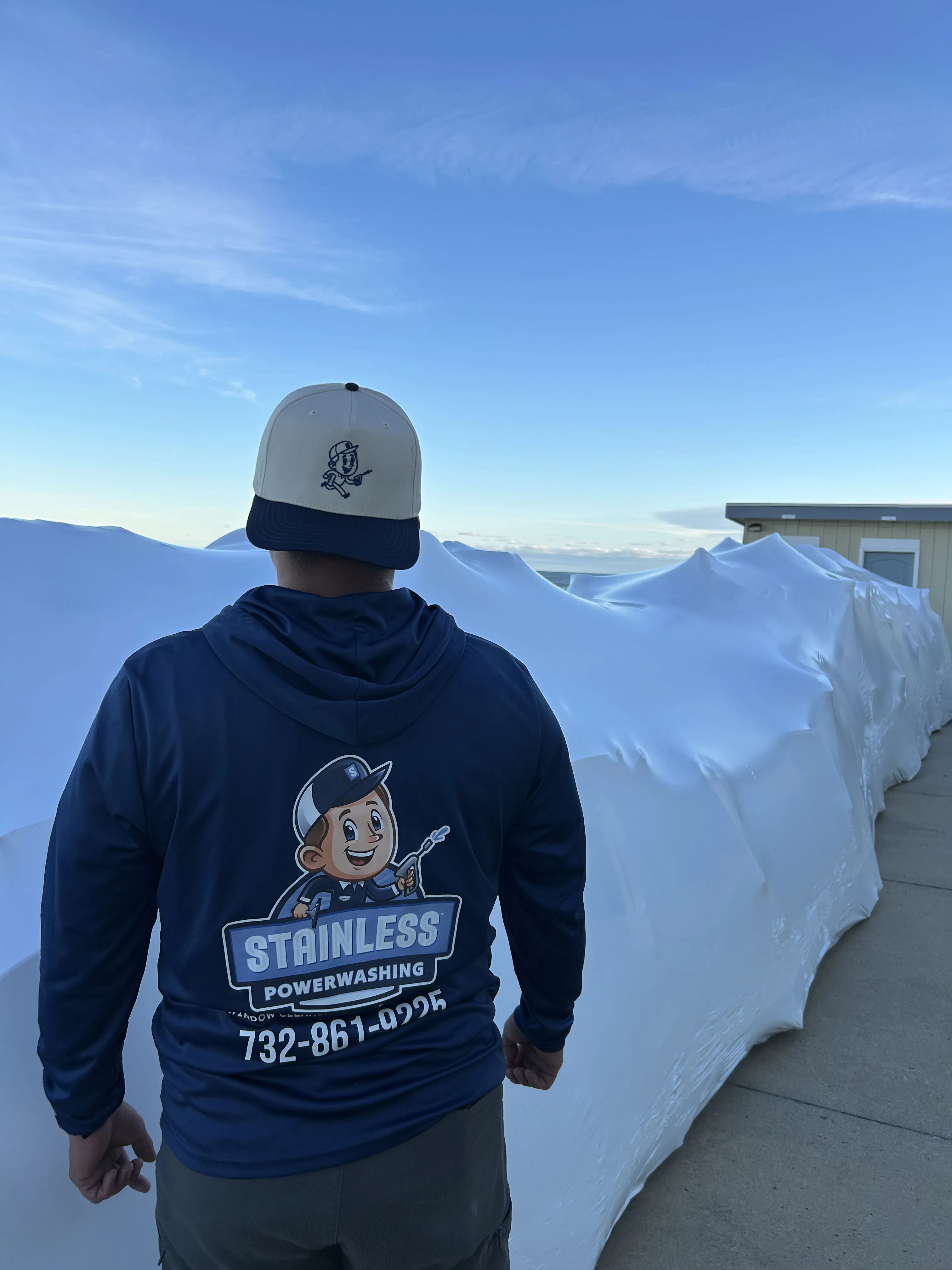 Project Outdoor Furniture Shrink Wrapped for Winter in Long Branch image