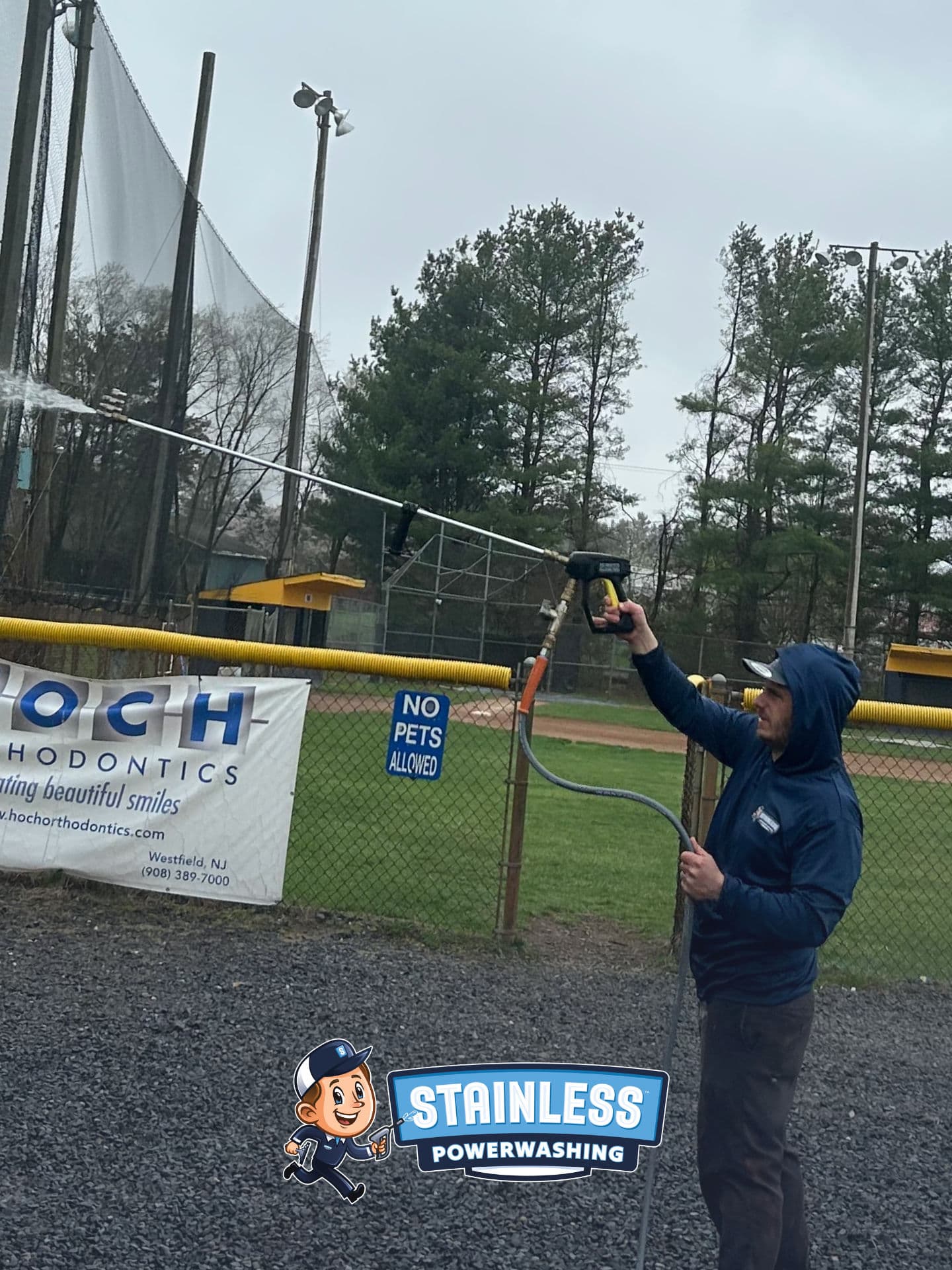 Gallery photos for Soft Washing Marlboro Little League Buildings Before Opening Day: Image #1