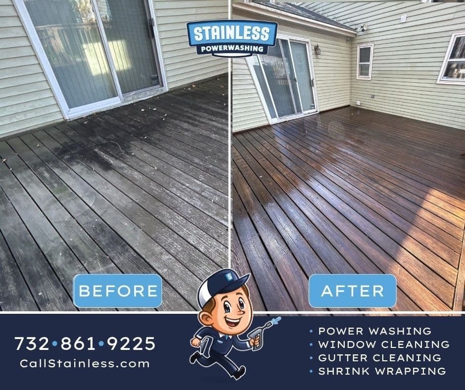 Dramatic Deck Cleaning in Fair Haven NJ image