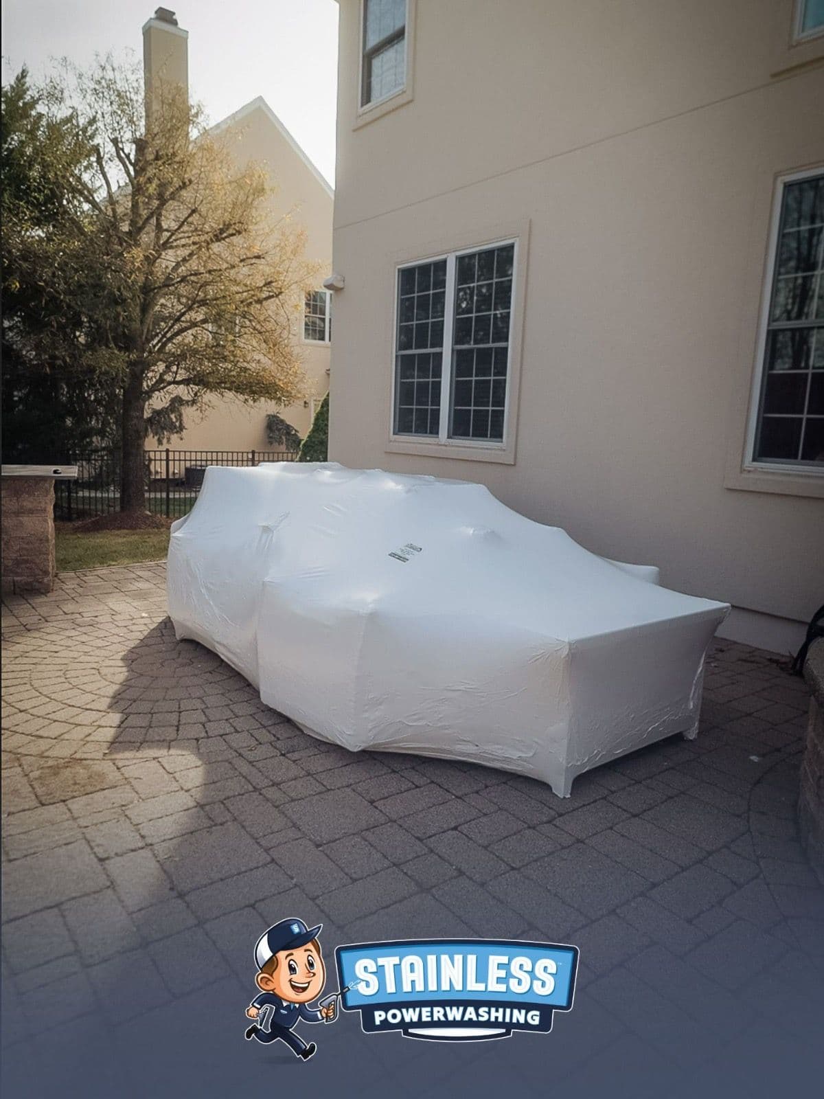 Patio Furniture Shrink Wrapping in Little Silver NJ image