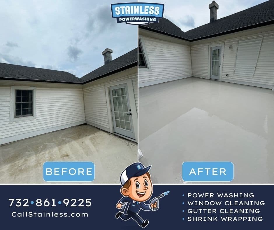 Concrete Patio Cleaning in Howell NJ That Actually Delivers image